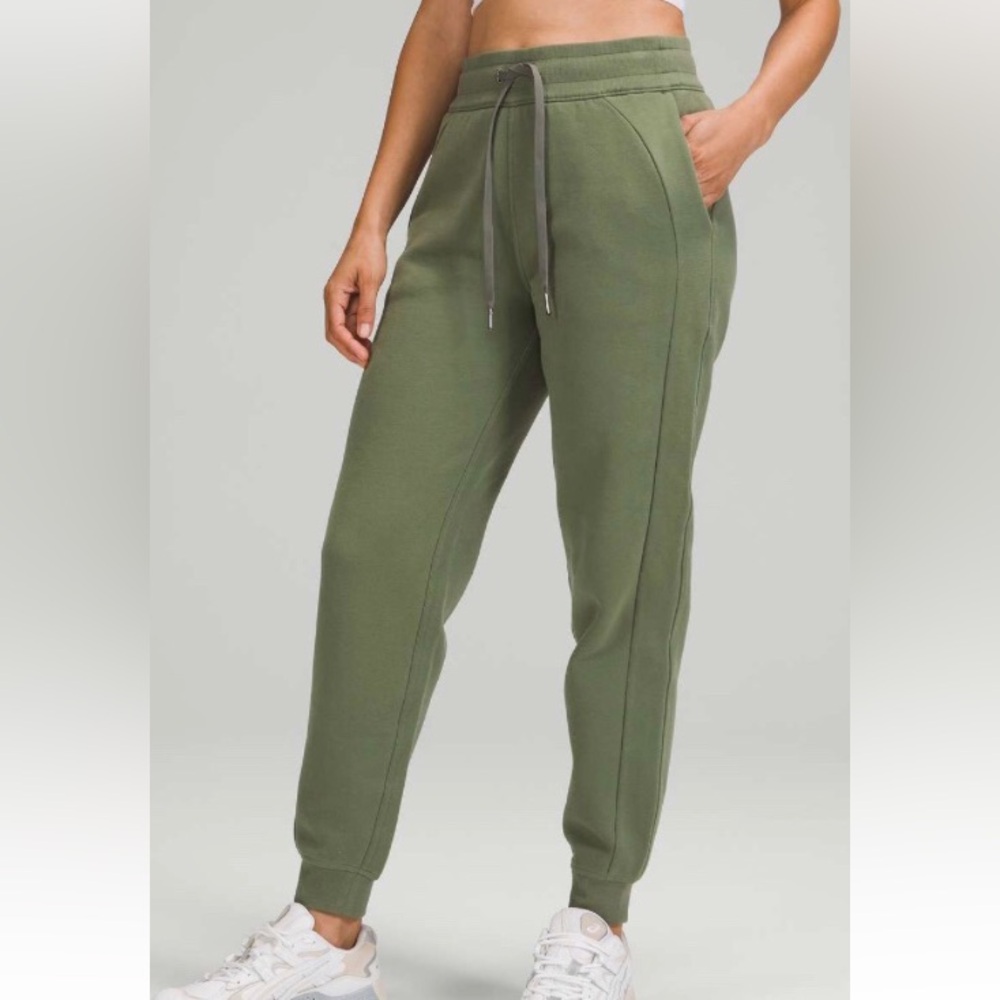 {Lululemon} Scuba High Rise Jogger Fleece 28 Green Twill Size 18 NWT - Picture 5 of 6